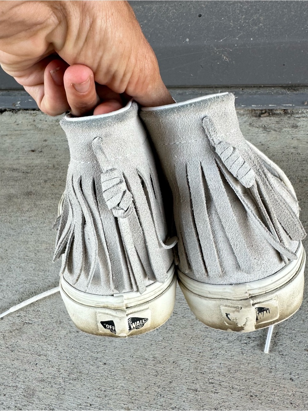 VANS Off The Wall High Top Fringe Shoes Size 7 Womens - Picture 5 of 7